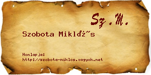 Szobota Miklós névjegykártya