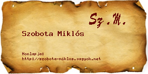 Szobota Miklós névjegykártya